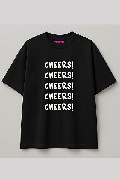 onsrawear تي شيرت صيفي كبير الحجم مطبوع عليه نص Cheers Old Money Vintage من ا...