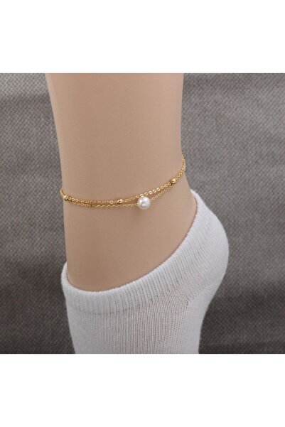 Genel Markalar Zarif Altın Renk Top Zincir Kadın Halhal - Şıklığınızı Tamamlayın