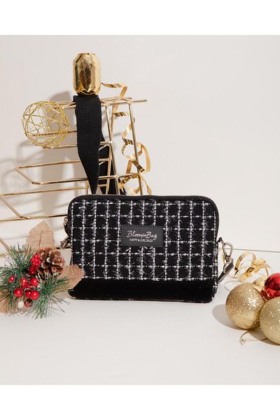 BloominBag Noir Tweed Crossbody Bag