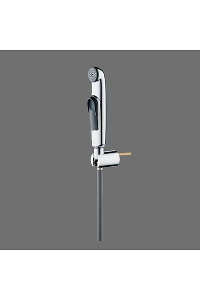 Voli Chrome Finish Modern Push Handle Durable Metal Shattaf Set Silver