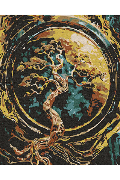 İZSA HOBİ Sayılarla Boyama Hobi Seti 40x50 Çerçeveli Numaralı Tuval Fırça Boy...