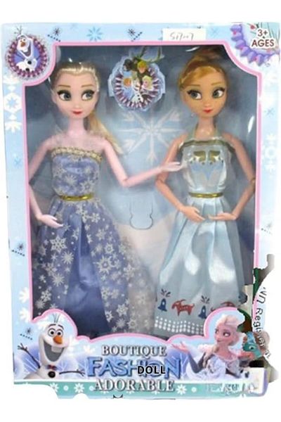 Toybox Frozen Princess Elsa and Anna Doll Set for Girls by Toy Box, 30 × 15 × 10 cm, White
