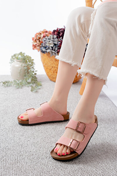 SİLİYA Sly Unisex Orthopedic Sole Slippers Double Banded Buckle Casual & Out Slippers