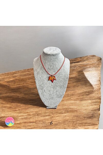 Arsin Sanat Bağ Bozumu Yaprağı Mine Kolye