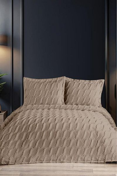 Çeyiz Diyarı Dowry Land Sarkos 3 Piece Double Pique Set Beige