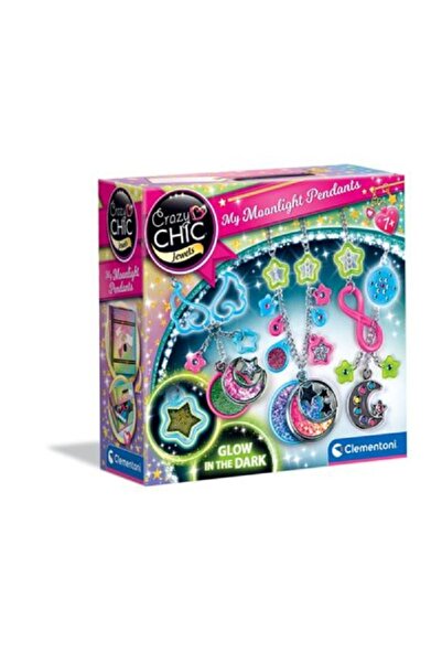 CLEMENTONI مجموعة صنع المجوهرات Crazy Chic My Moonlight المضيئة في الظلام متع...