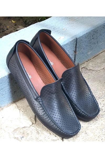 BAGSSHOES 15006 Мъжки ежедневни обувки Bravelli Laser Loafer от естествена кожа