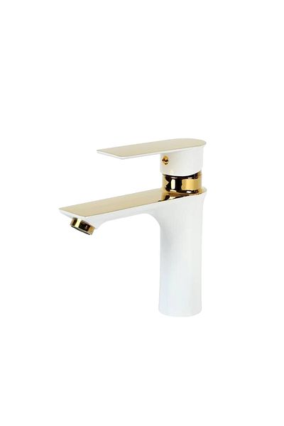 GENERAL High quality white and gold basin mixer