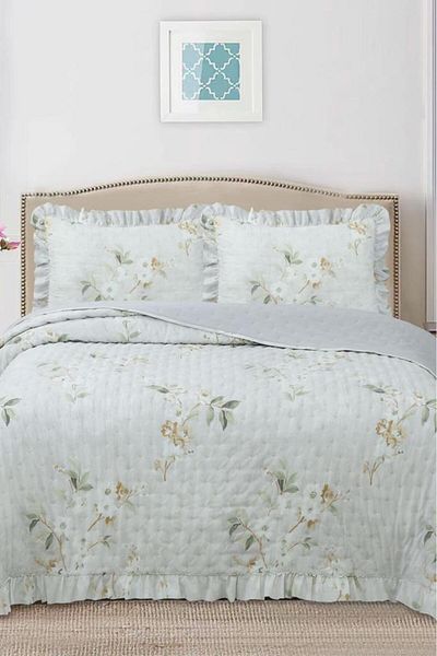 Çeyiz Diyarı Breeze Spring Flowers Double Bedspread 240X260