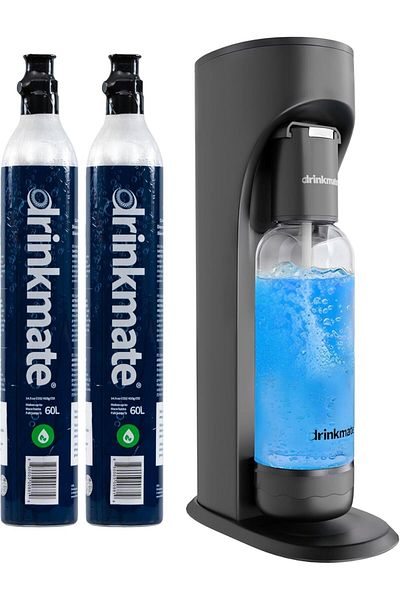 Drinkmate OmniFizz Sparkling Water and Soda Carbonator, Sparkles Any Drink, Includes 1L Re-usable BP