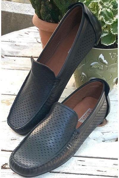 BAGSSHOES 15006 Мъжки ежедневни обувки Bravelli Laser Loafer от естествена кожа