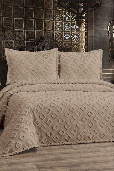 Çeyiz Diyarı Dowry Land Karoks 3 Piece Double Pique Set Beige