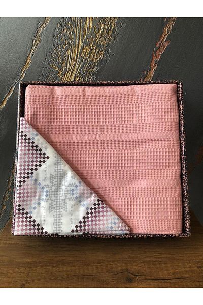 Çeyiz Diyarı Dowry Land Honeycomb Double Cotton Pique Set Powder