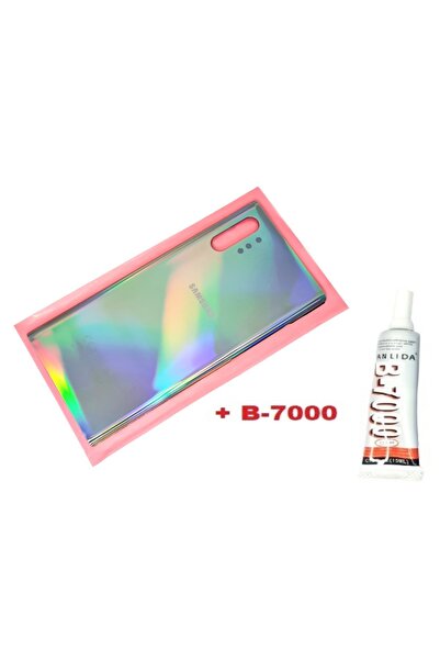 indirimplus Samsung Galaxy Note 10 Plus Arka Pil Batarya Kapağı (CAM) GRİ