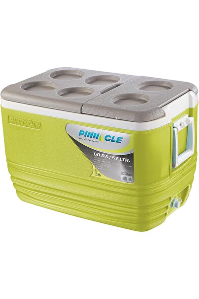 PİNNACLE صندوق ثلج إسكيمو معزول بلاستيكيًا بألوان متنوعة سعة 57 لترًا