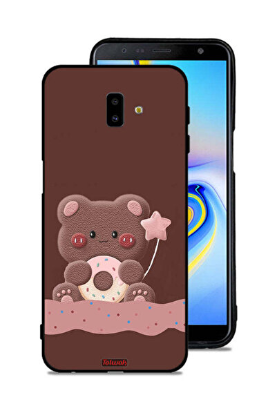 Tolwak غطاء حماية بتصميم دب دونات من سامسونج جالكسي J6 بلس
