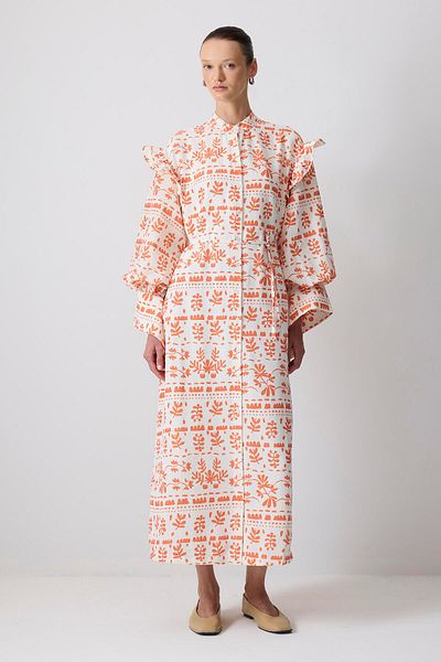 Touché Privé Linen Textured Patterned Dress