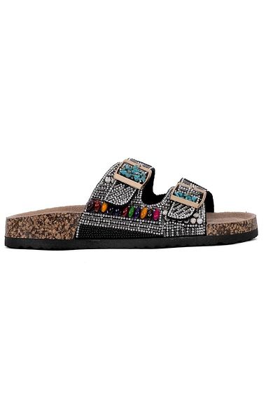 Guja Women's Summer Stone Slippers |   Black