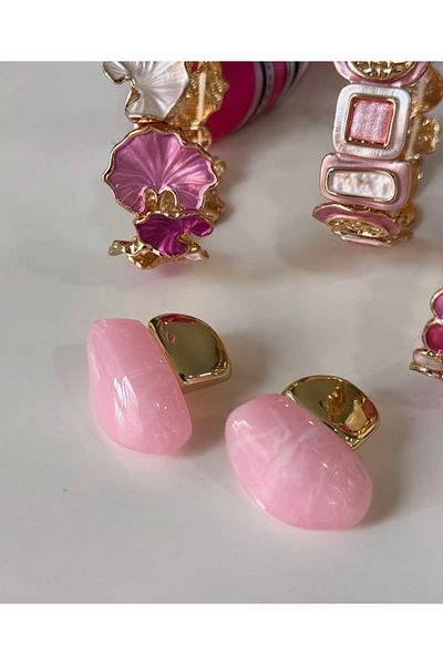 Çelik Special Series Pink Gold Earrings