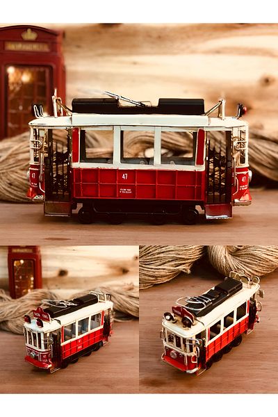 Wolawood Nostalgic Istanbul Taksim Tram Special Metal Production Vintage Decor Luxury Trinket Retro Premium Gift