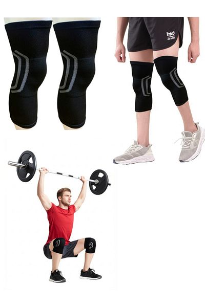 Bellanora 2-Piece Fitness Sports Knee Pad, Orthopedic Training Knee Pad, Knee Sleeve Unisex Running Knee Pad, Sports Knee Pad