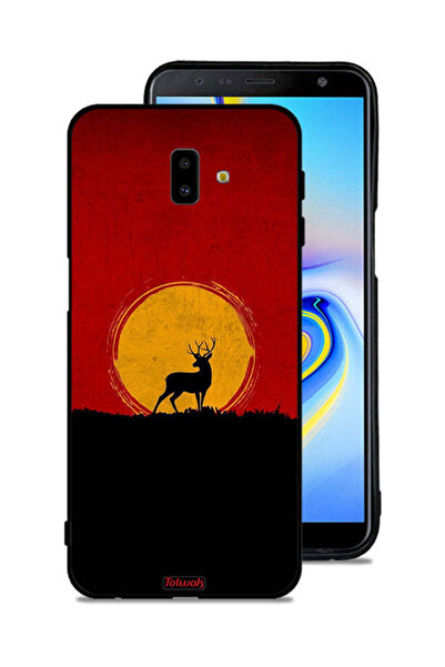 Tolwak غطاء حماية لهاتف Samsung Galaxy J6 Plus بتصميم غزال وقمر
