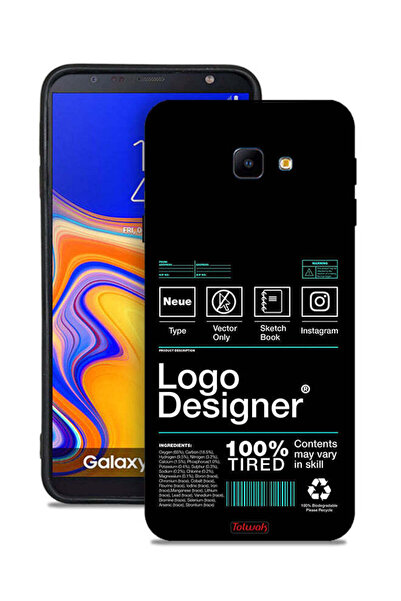 Tolwak غطاء حماية لهاتف Samsung Galaxy J4 Core، ملصق مصمم بشعار