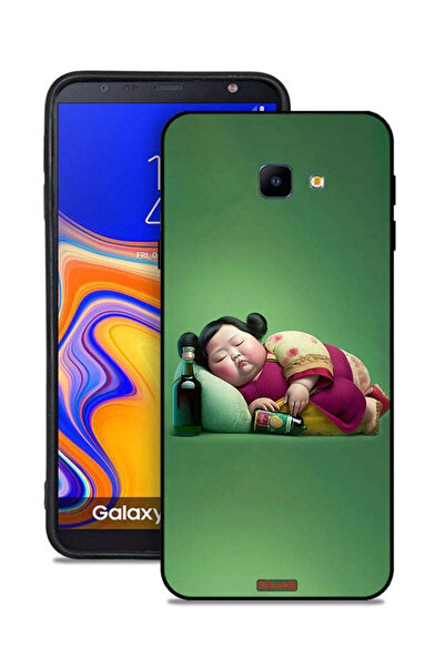 Tolwak غطاء حماية لهاتف Samsung Galaxy J4 Core بتصميم فتاة سمينة