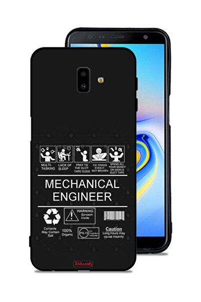 Tolwak غطاء حماية لهاتف Samsung Galaxy J6 Plus، ملصق المهندس الميكانيكي
