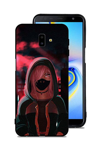 Tolwak غطاء حماية لهاتف Samsung Galaxy J6 Plus بتصميم فتاة ترتدي قناعًا