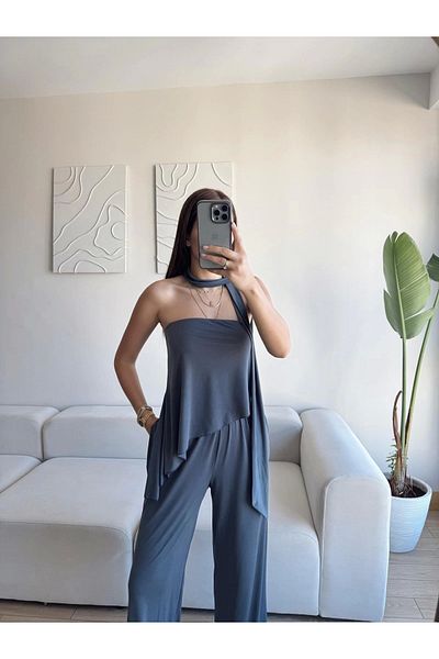 Zoom Butik Flounced Sandy Suit - Smoked