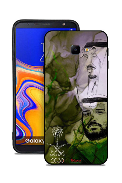 Tolwak غطاء حماية لهاتف سامسونج جالكسي J4 كور، ملصق فني للملك سلمان وولي العه...