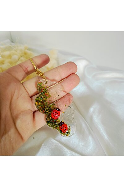 atölye ipek Uğur Böcekli 5 li Bulut Anahtarlık