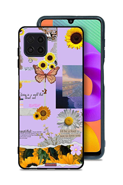 Tolwak غطاء حماية لهاتف سامسونج جالكسي M22 بملصقات عباد الشمس الجميلة
