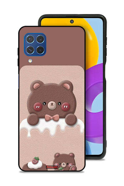 Tolwak غطاء حماية لهاتف سامسونج جالاكسي M62 بتصميم دب الفراولة