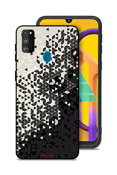 Tolwak غطاء حماية لهاتف سامسونج جالاكسي M30s بنمط مثلث فني رقمي