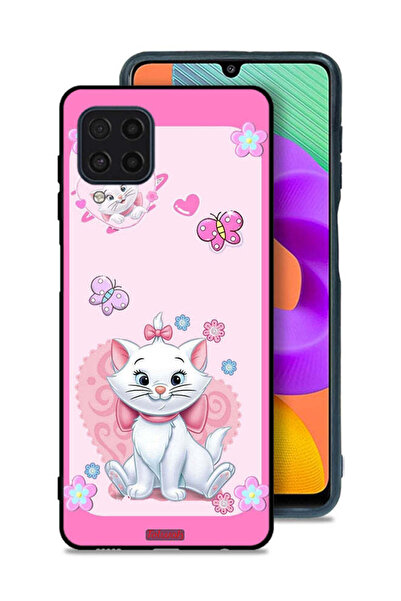 Tolwak Samsung Galaxy M22 Protective Case Cover Cute Lady Cat