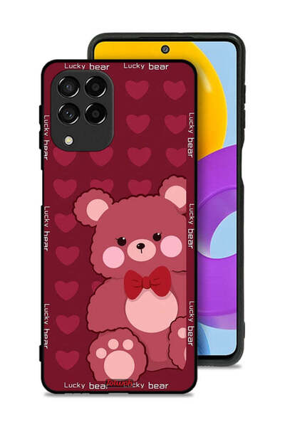 Tolwak غطاء حماية سامسونج جالكسي M53 بتصميم الدب المحظوظ