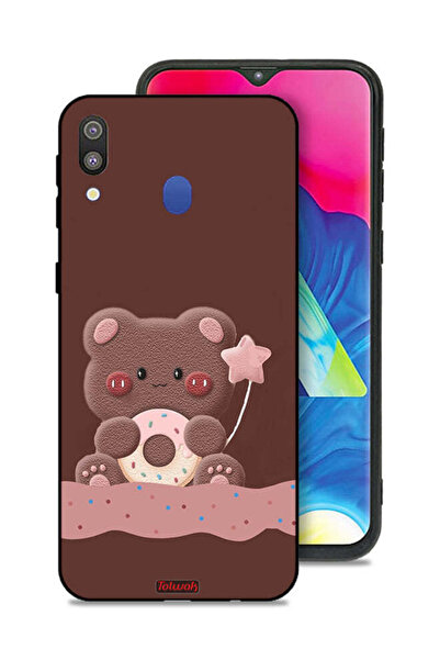 Tolwak غطاء حماية بتصميم دب دونات من سامسونج جالكسي M20