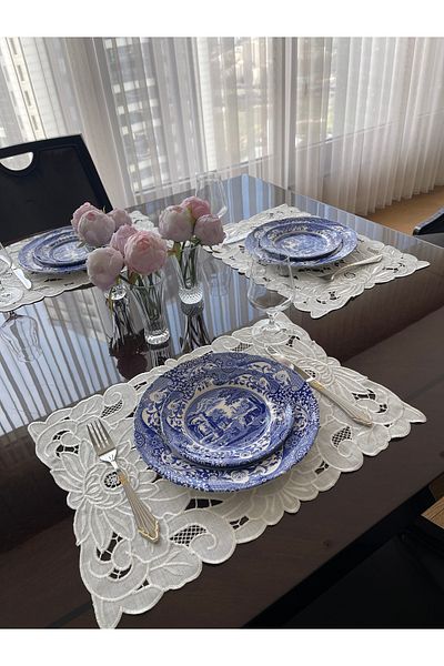 QBR Home Set of 3 Hole Work American Service. Peony Model (3 Pieces)