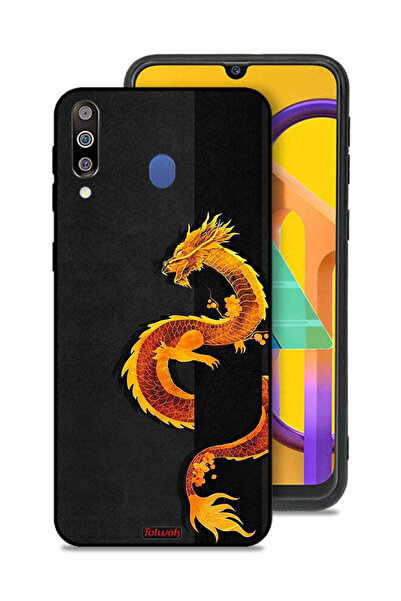 Tolwak Samsung Galaxy M30 Protective Case Cover Dragon Art