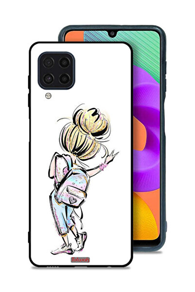 Tolwak غطاء حماية لهاتف سامسونج جالاكسي F22 بتصميم فتاة العودة إلى المدرسة