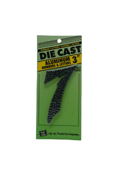 Hy-Ko لافتة رقم المنزل 7 سوداء 3 بوصات