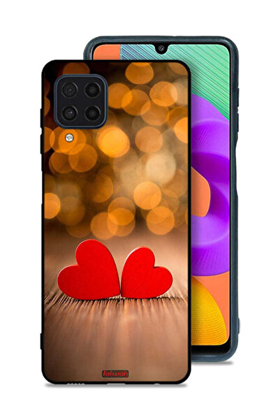 Tolwak غطاء حماية لهاتف سامسونج جالاكسي M32 4G بتصميم قلبين جميلين