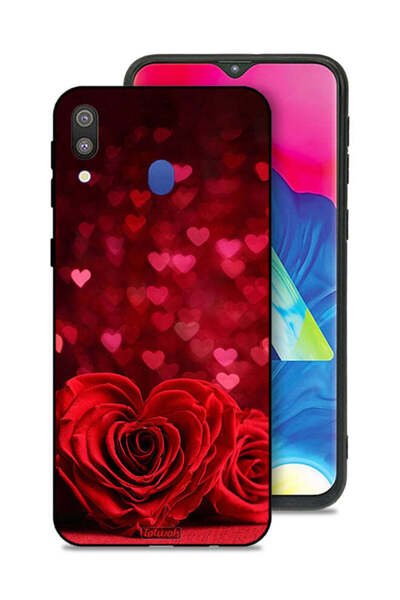 Tolwak غطاء حماية لهاتف Samsung Galaxy M20 بتصميم زهور على شكل قلب وفن تجريدي