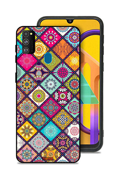 Tolwak غطاء حماية لهاتف سامسونج جالاكسي M30s بنمط مربعات ماندالا