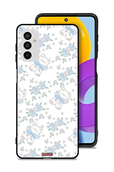 Tolwak غطاء حماية لهاتف سامسونج جالاكسي M52 5G مع أيقونة دب تيدي لطيف وزهور