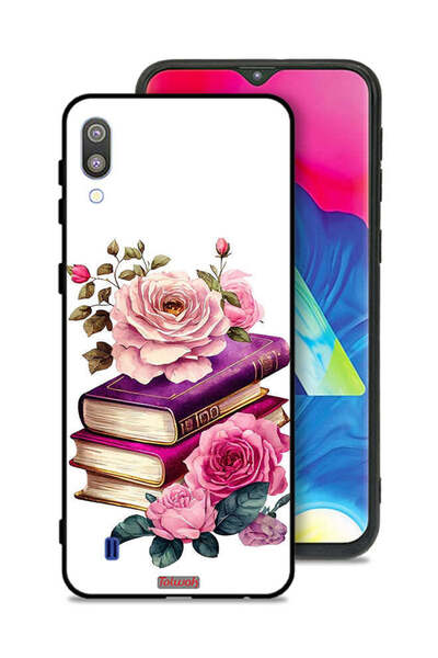 Tolwak Samsung Galaxy M10 Protective Case Cover Roses And Books