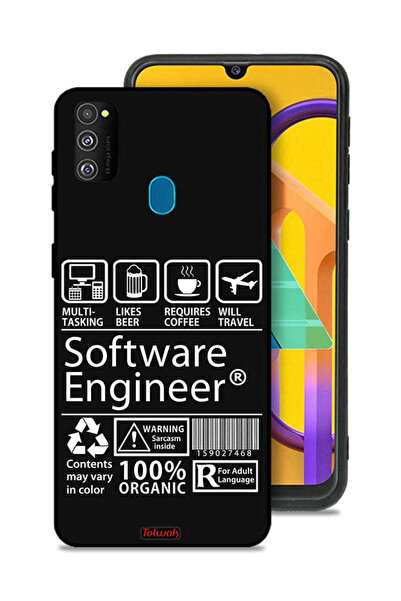 Tolwak غطاء حماية لهاتف Samsung Galaxy M30s، ملصق مهندس برمجيات