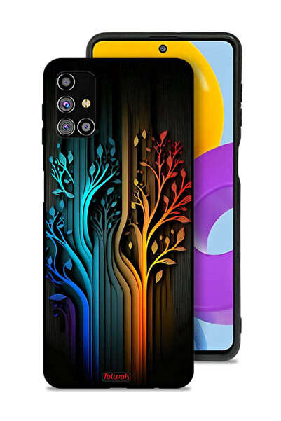 Tolwak غطاء حماية لهاتف سامسونج جالكسي M31s برسومات أوراق الشجر